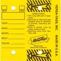 Car Dealer Depot Genuine Versa-Tag Key Tags: Yellow Pk 412